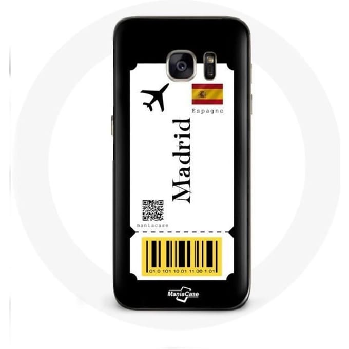 Coque - Samsung - Galaxy S6 Edge - Billet d'avion - Noir - Rigide