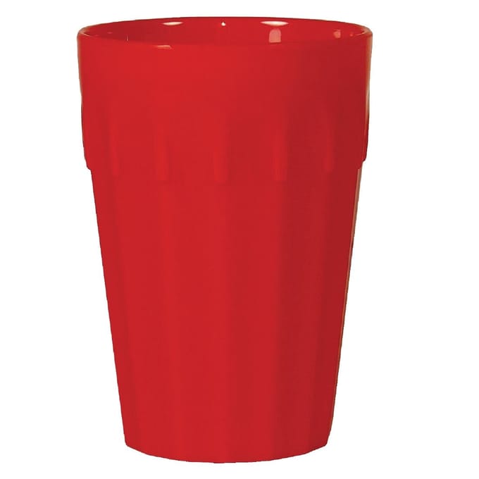 Olympia Kristallon polypropyleen bekers 14,2cl rood (12 stuks)