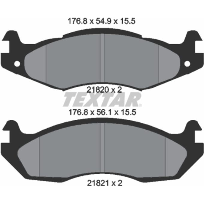 Remblokset TEXTAR 2182001, voor