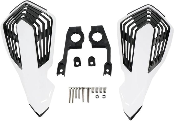 Motor Handkappen - Stuur Beschermers - Bescherming Rijder - Universele Montage - 7/8" - Wit