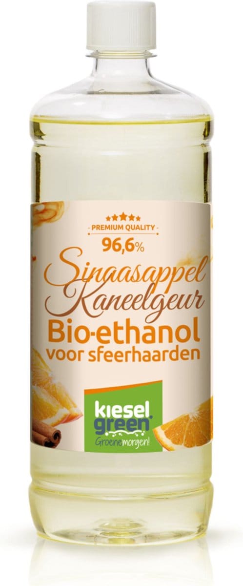 Bio-Ethanol met Sinaasappel & Kaneelgeur-PREMIUM- bioethanol -biobrandstof - 1 liter