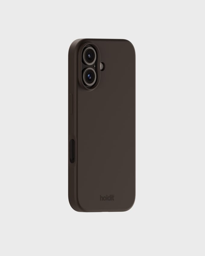 Holdit Silicone Case geschikt voor Apple iPhone 16 - Chocolate