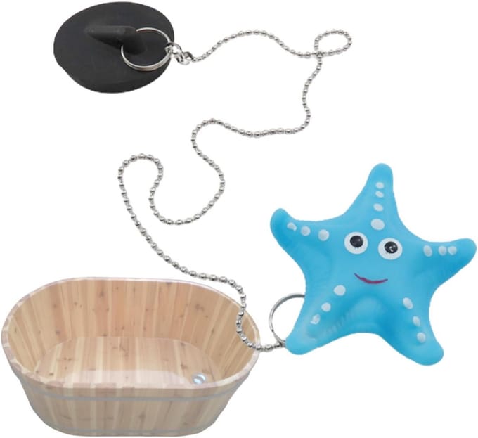 Universele Badplug met Ketting - Rubber Drijvende Stop voor Wastafel en Badkamer