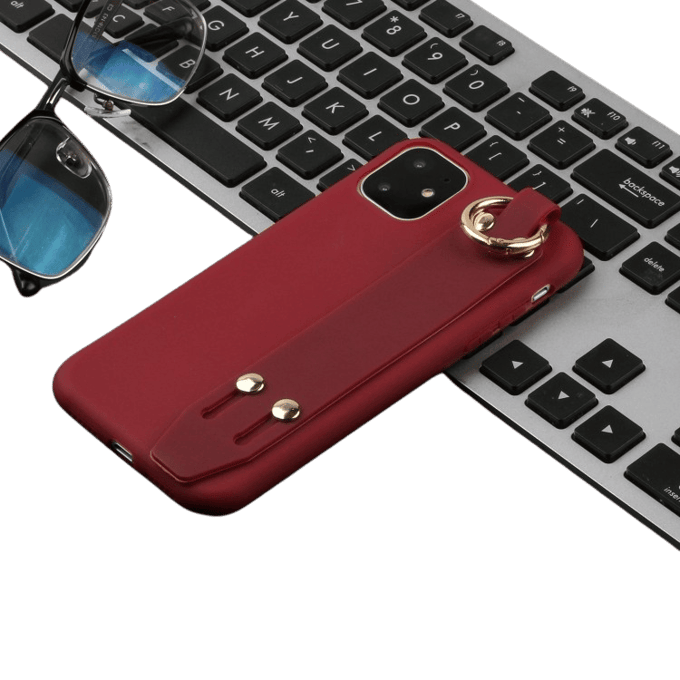 Comfycase iPhone 12 (Pro) Strap Holder Case Rood