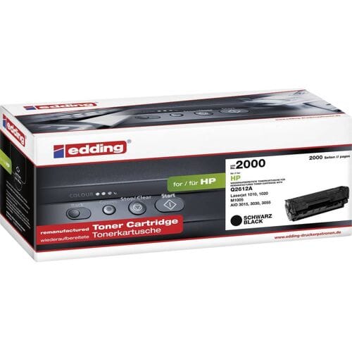Edding EDD-2000 Toner vervangt Canon, HP 12A Zwart 2000 bladzijden Compatibel Tonercassette