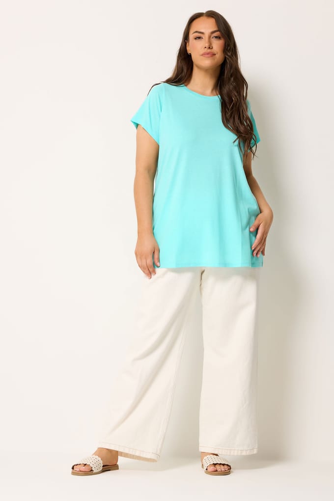 Yours Blauw Core Basic Tshirt Size 42