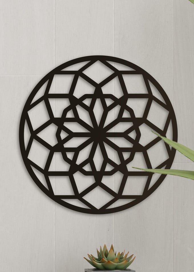 Wanddecoratie | Geometrisch 1 rond - M (40x40cm)
