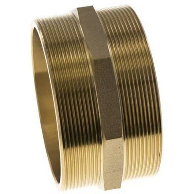 Dubbele Nippel G4'' Messing Vlakke Afdichting 16bar 114mm Hex