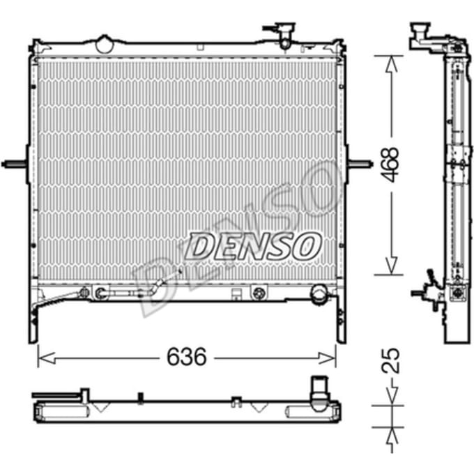 Radiator, motorkoeling DENSO DRM43002