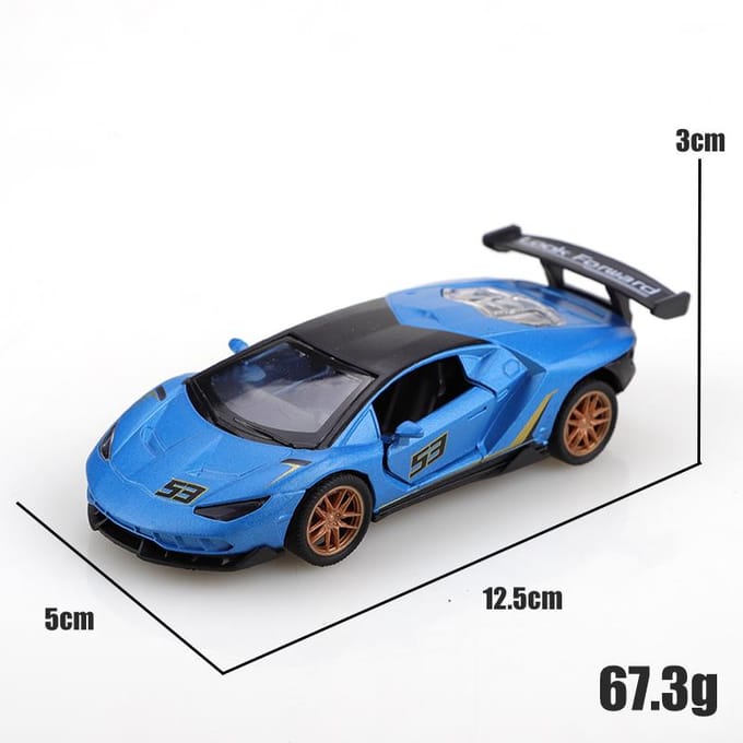Verpakt 1.36 Legering Svj Racing Track Pull-Back Auto, Legering Racing Track Pull-Back Speelgoedauto, Cool Kinderspeelgoed, Legering Pull-Back Speelgoed