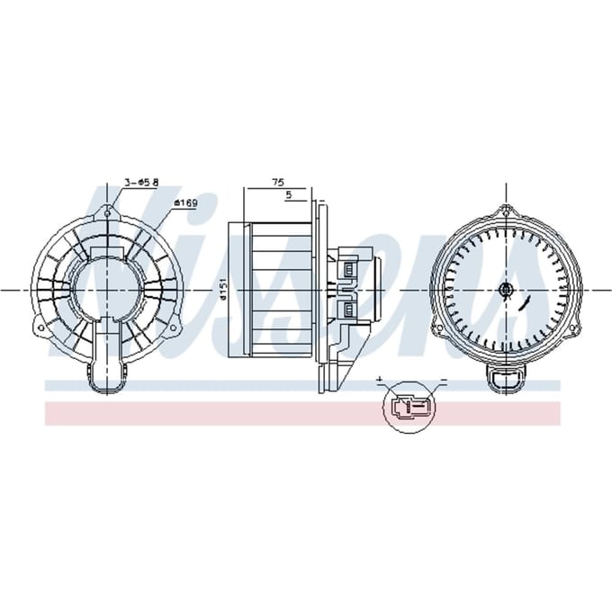 Interieur ventilator NISSENS 87569