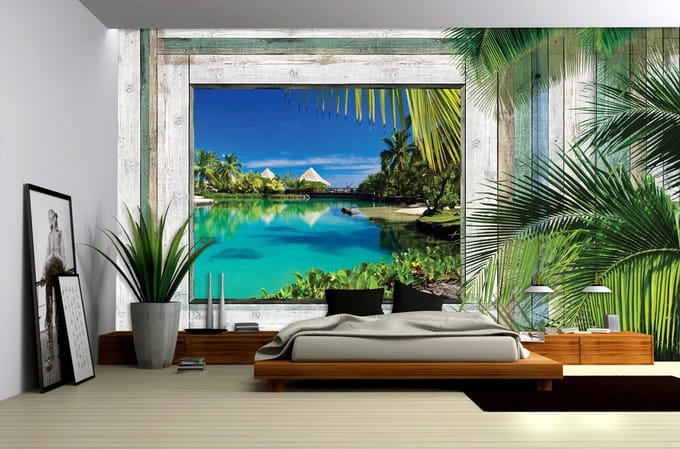 Beach Tropical View Photo Wallcovering