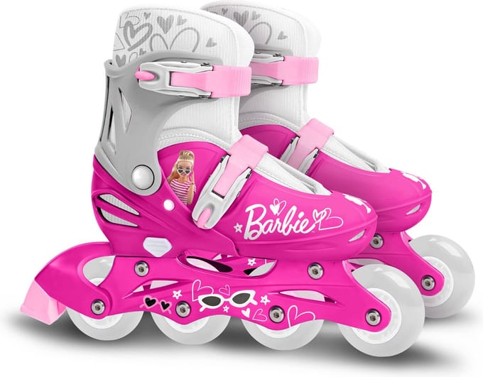 Mattel Barbie Inline Skates Hardboot Verstelbaar Roze Maat 30-33