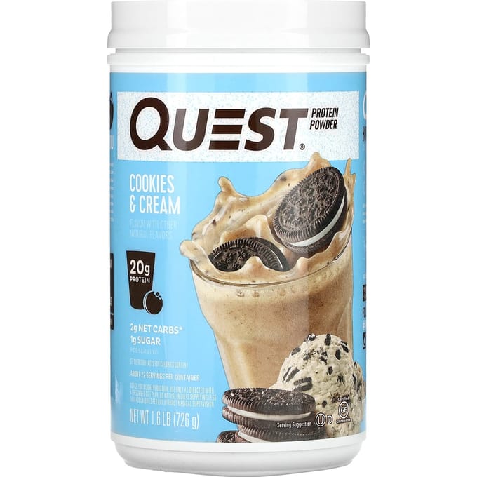 Quest Nutrition, Eiwitpoeder, Cookies & Cream, 1,6 lb (726 gram)