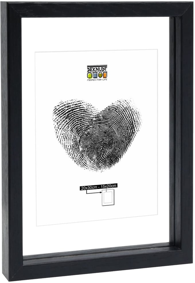 Deknudt Frames fotolijst met zwevend effect S68SG2 - zwart - 20x30 cm