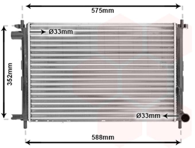 Van Wezel - RADIATOR VOOR FORD FIESTA IV 1995-1999 1012955