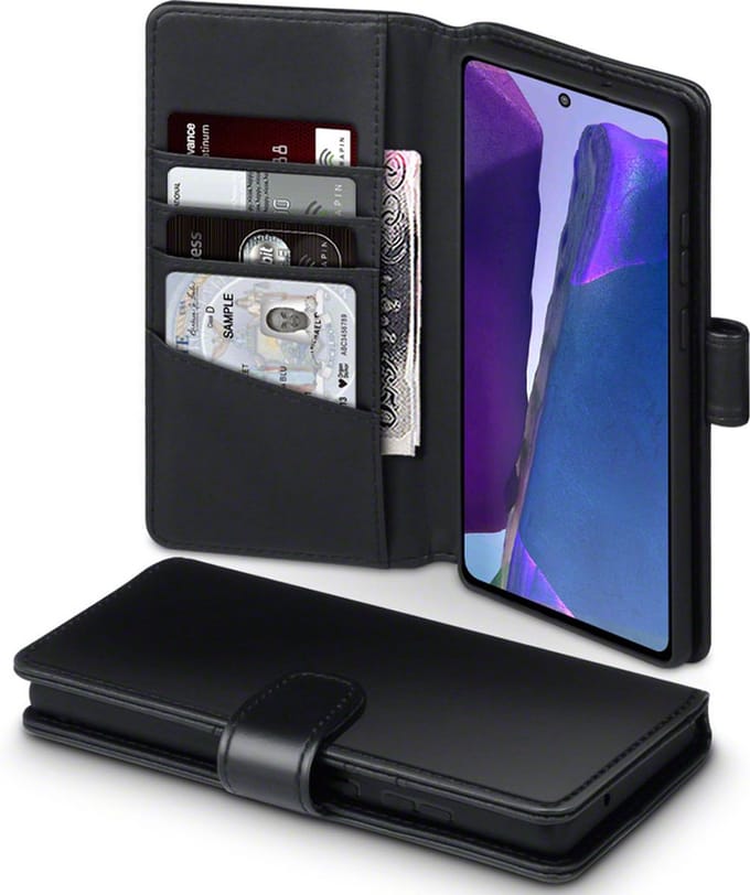 Samsung Galaxy Note 20 Bookcase hoesje - CaseBoutique - Effen Zwart - Leer