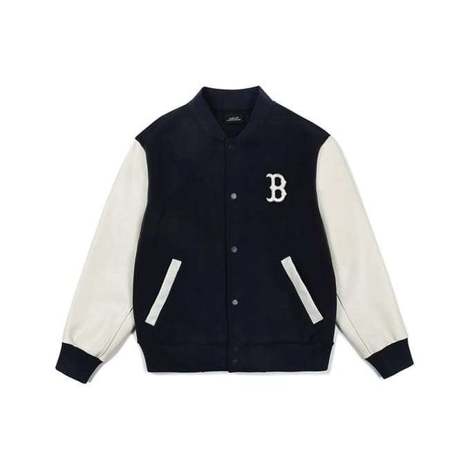 Maillot de Baseball MLB Boston Red Sox Broderie Lettre Assemblage Unisexe Bleu Marine 31JP06061-43N M white