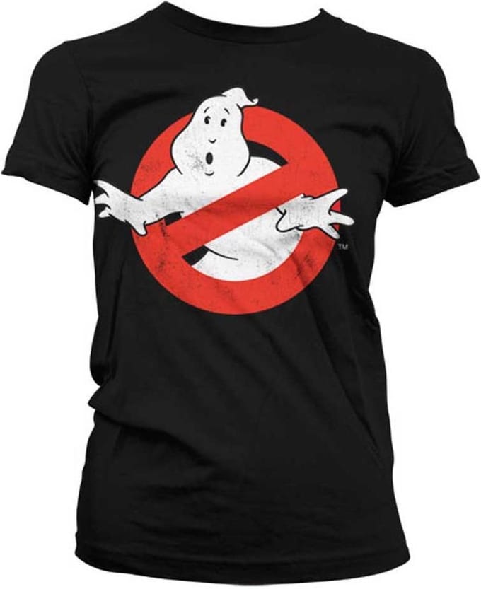 Ghostbusters Dames Tshirt -2XL- Distressed Logo Zwart