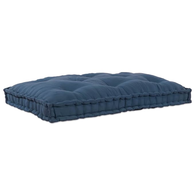 vidaXL - Pallet - Sofa - Kussen - Indigo - 120 - x - 80 - x - 12 - cm - Stof