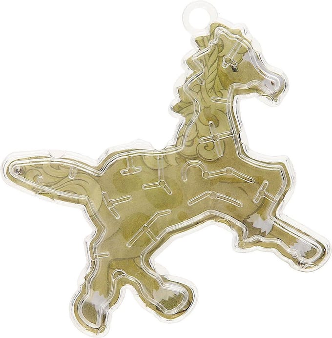 Lg-imports Geduldspel Doolhof Paard Junior 6 X 7 Cm Geel