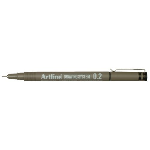 ARTLINE Drawing System Fineliner - 1 stuk - 0.2mm Lijndikte - Zwart
