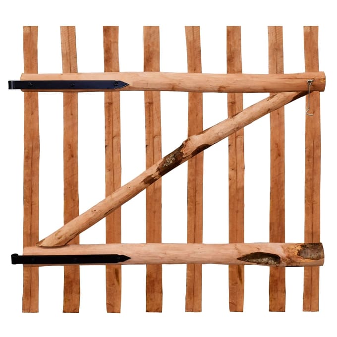 vidaXL - Poort - enkel - 100x100 - cm - geïmpregneerd - hazelaarhout