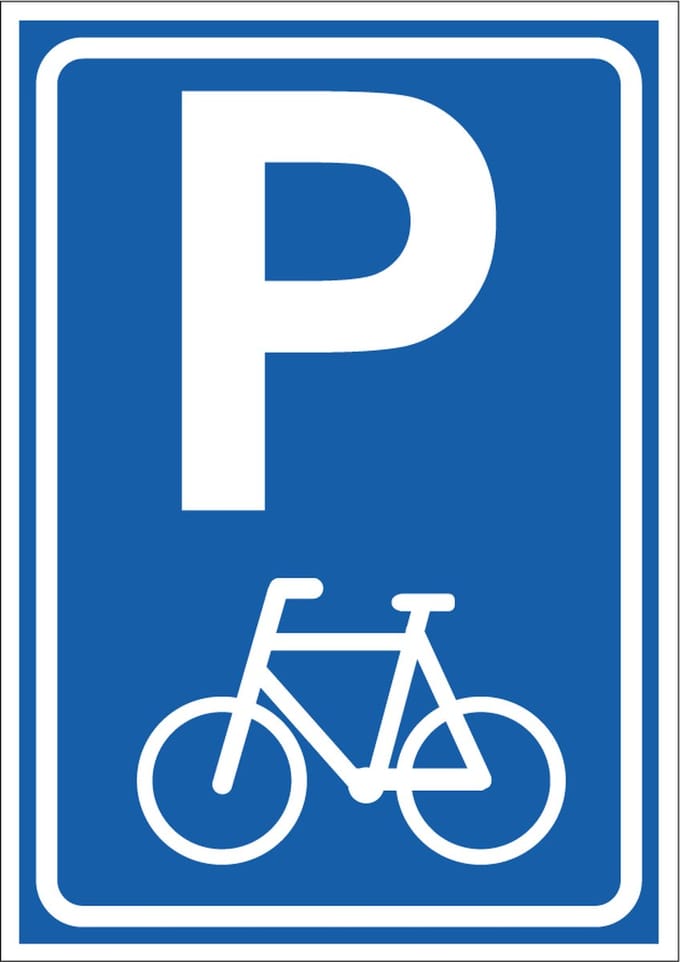 Parkeerplaats fietsen sticker 148 x 210 mm