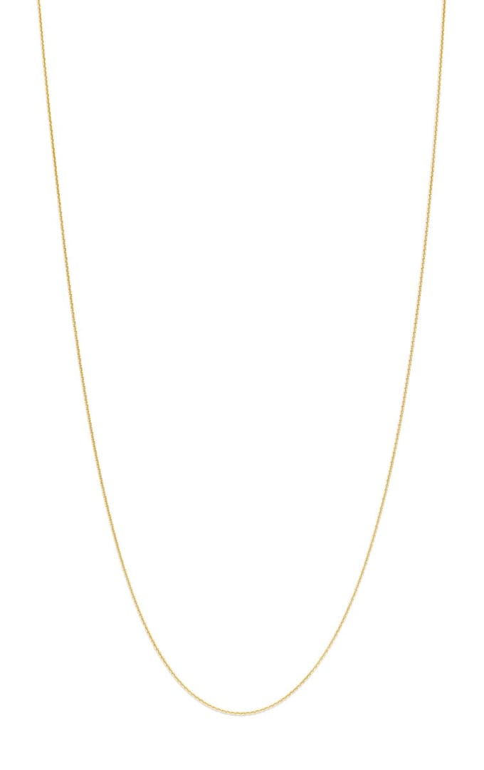 Mori Gold 14krt geelgoud collier, type Anker 0,8mm breed en 45cm lang.