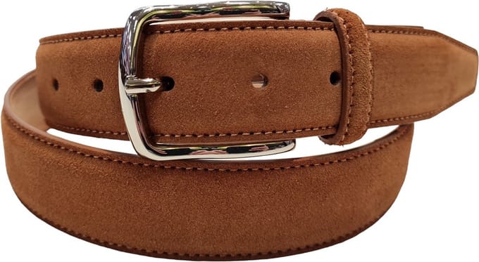 Schins Lorenzo Suede Heren Riem - Cognac - 120cm