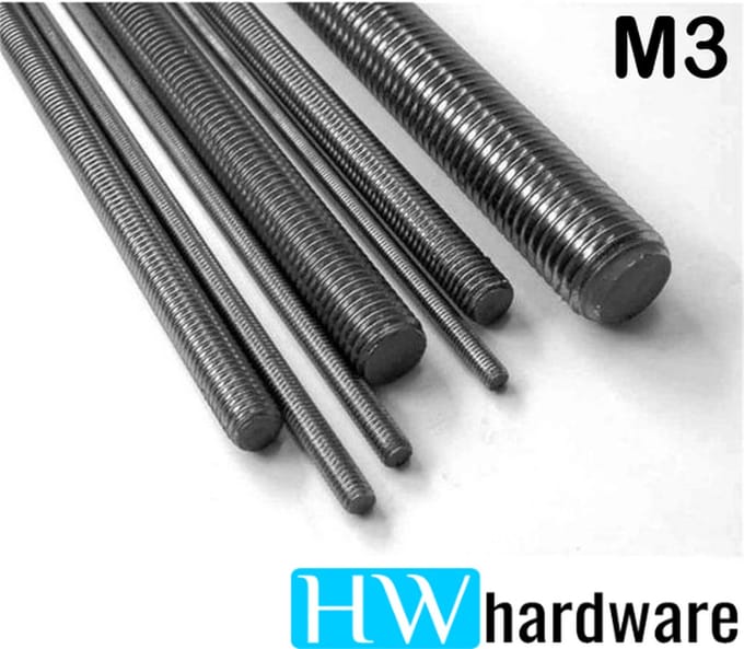 Draadeind M3 x 100mm (10 stuks)