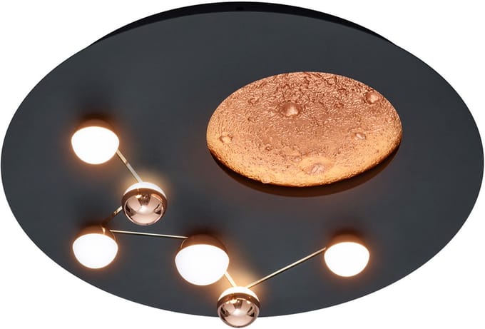 Plafondlamp Trio Leuchten Zodiac zwart