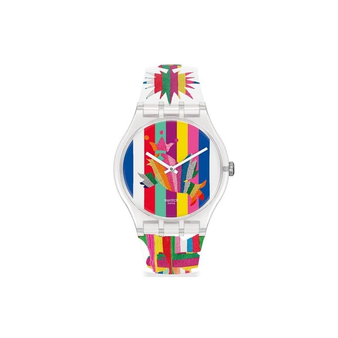 Swatch Power Of Magic 30M Waterdicht Modehorloge Herenhorloges SUOZ331S Multicolor white