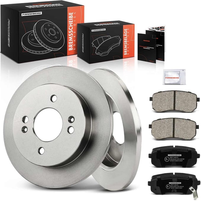 Frankberg 2x remschijven 4x remblokken achteras voor Hyundai