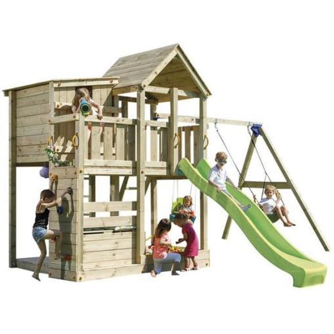 Bluerabbit 2.0 Rabbit 2.0 Schommel met speeltoren Palazzo met lime glijbaan Schommels Schommels