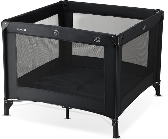 Deryan Kinderbox - Campingbedje - Inklapbare box - 100x100cm - Zwart