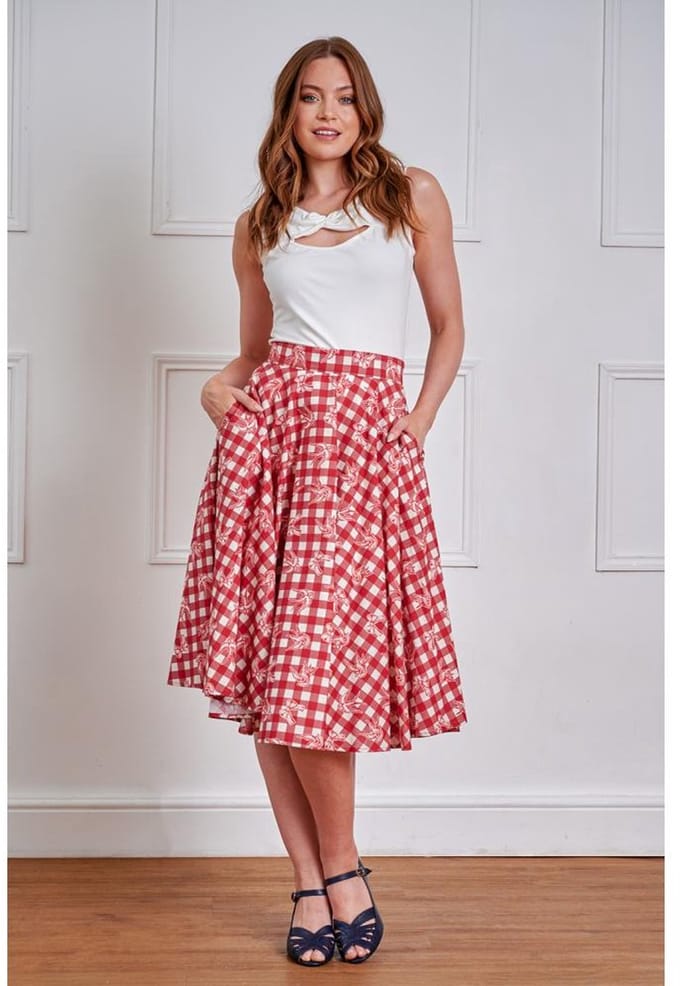 Banned - Cary Check & Bow Rok - L - Rood