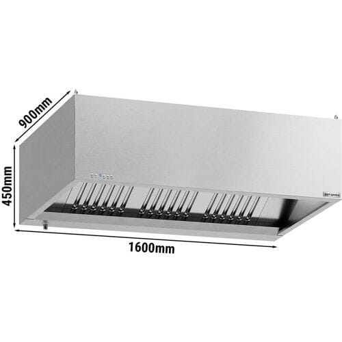 GGM Gastro Kastenhaube mit Motor - 1600mm - mit Regler, Filter & Lampe