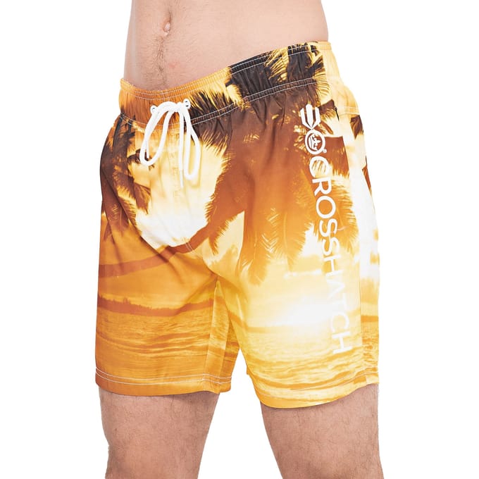 Crosshatch Heren Beach Dream Sunset Zwemshort (Oranje)