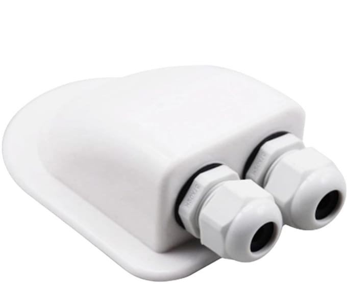 Solar Junction Box - Kabeldoorvoer - Energie Beheer - Waterdichte Aansluiting - 24 x 23 x 5 cm - Wit