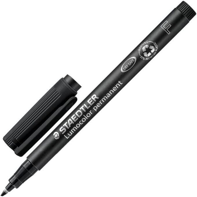 Viltstift Staedtler Lumocolor 318 permanent F zwart