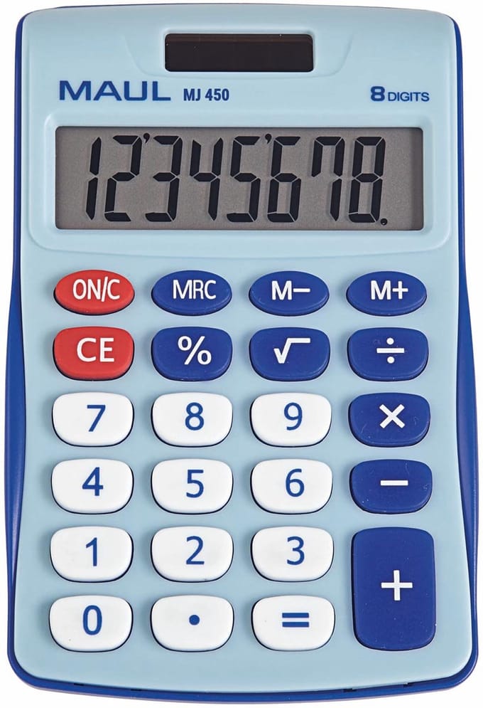 MAUL bureaurekenmachine MJ 450 | junior | lichtblauw