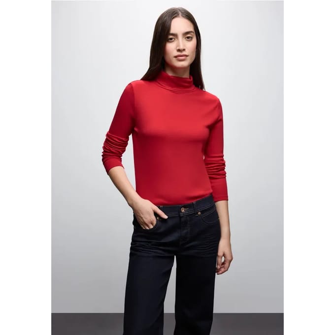 Basic shirt met coltrui