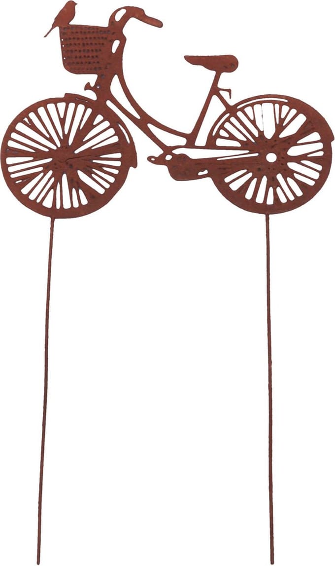UNUS® Tuinsteker fiets tuindecoratie in roestoptiek klein