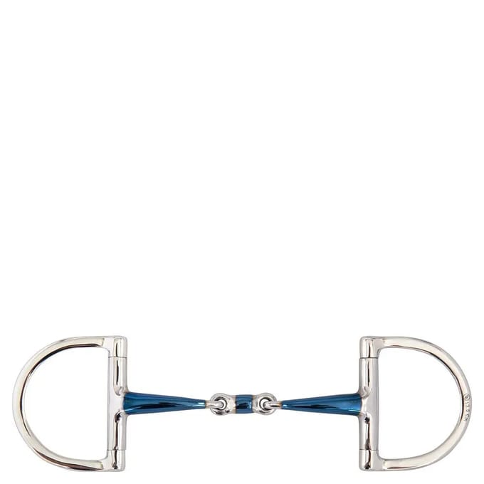 BR D-Trens Dubbel Gebroken, Sweet Iron 14 mm Blauw/Zilver - 12.5 CM