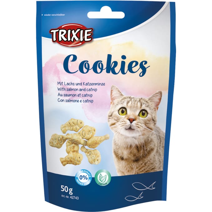 50g Trixie Cookies met zalm & kattenkruid kattensnacks