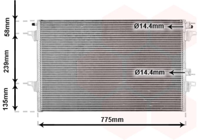 Van Wezel - LUCHTCONDENSATOR VOOR RENAULT ESPACE 2002-2006 8200033733
