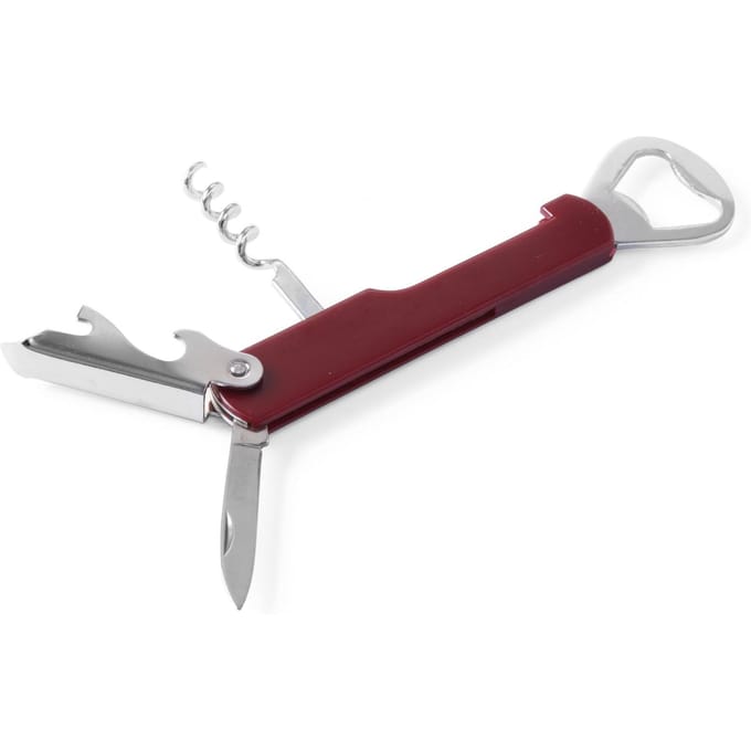 Hendi Kelnersmes met 4 functies en Flesopener - RVS - 14cm