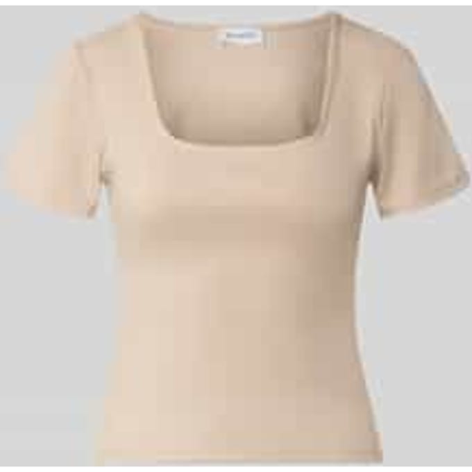 Slim Fit t-shirt met vierkante hals model 'Kalina'