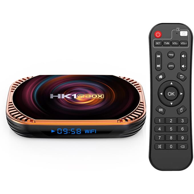 HK1 RBOX X4 Android 11.0 Smart TV Box UHD 4K Media Player Amlogic S905X4 H.265 VP9 8K Decoding EU-32G